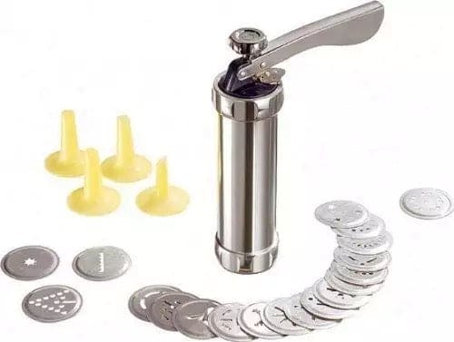 Manual Cookie Press Gun And Icing Set Alloy Churro Maker, Cookie Press Machine, Aluminum Cookie Gun, Biscuit Maker, Manual Cookie Press Stamps Set, Baking Tool With 10 Cookie Molds 4 Nozzles Manual Cookie Press Gun And Icing Set Alloy Churro Maker, Cookie Press Machine, Aluminum Cookie Gun, Biscuit Maker, Manual Cookie Press Stamps Set, Baking Tool With 10 Cookie Molds 4 Nozzles